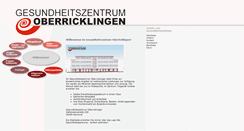 Desktop Screenshot of gesundheitszentrum-oberricklingen.de